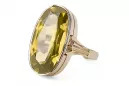 Ring Yellow Peridot 14K Yellow gold Vintage vrc113y